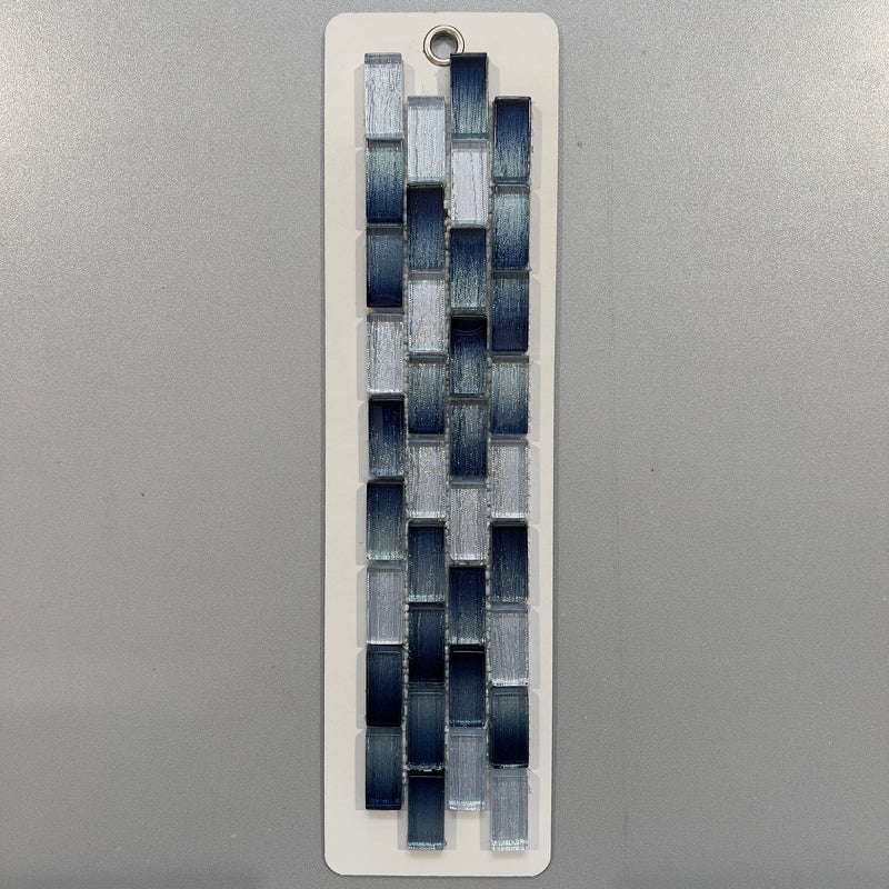 Mixed Blue Glass Linear Mosaic - pmtr3341