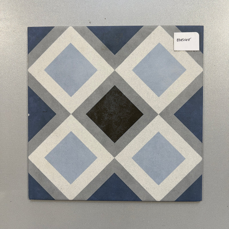 Mixed Blue Square Mosaic Tile - edesske