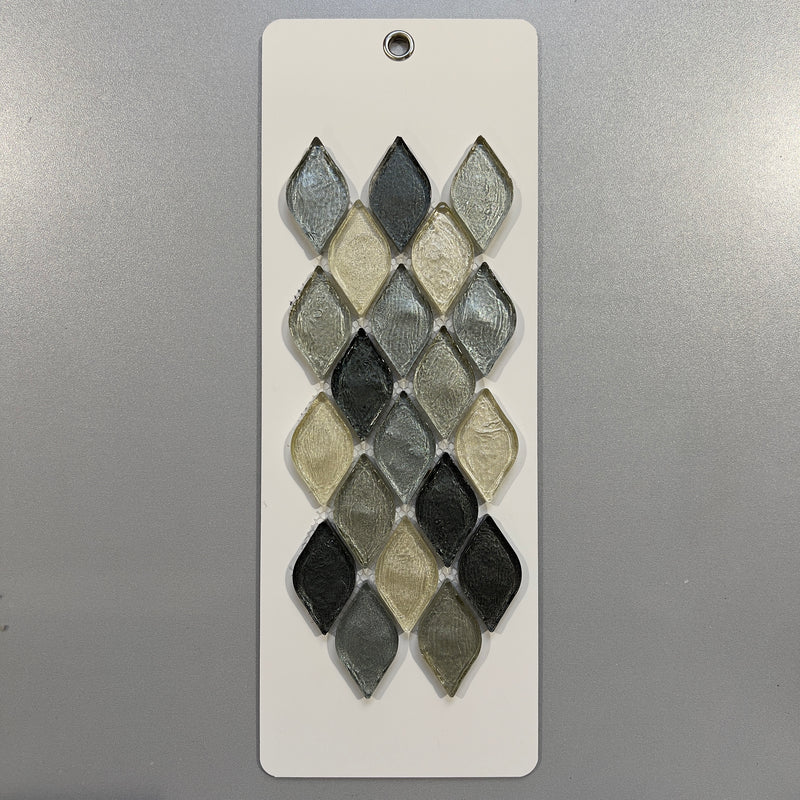 Mixed Grey Glass Diamond Mosaic - paq2006