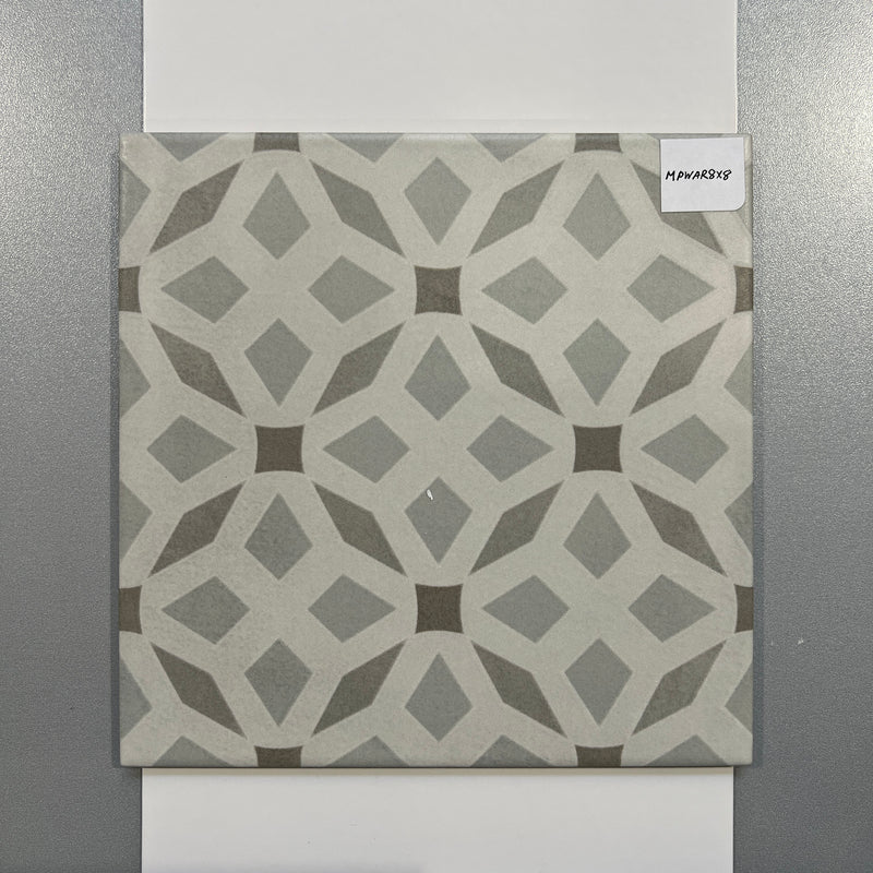 Mixed Grey Square Mosaic Tile - mpwar8x8