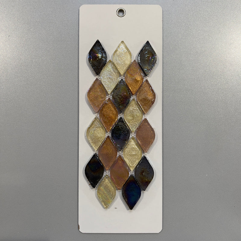 Mixed Orange Glass Diamond Mosaic - paq2002