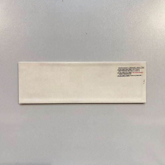 White (4x12) handmade look ceramic subway tile - otitpeaedg