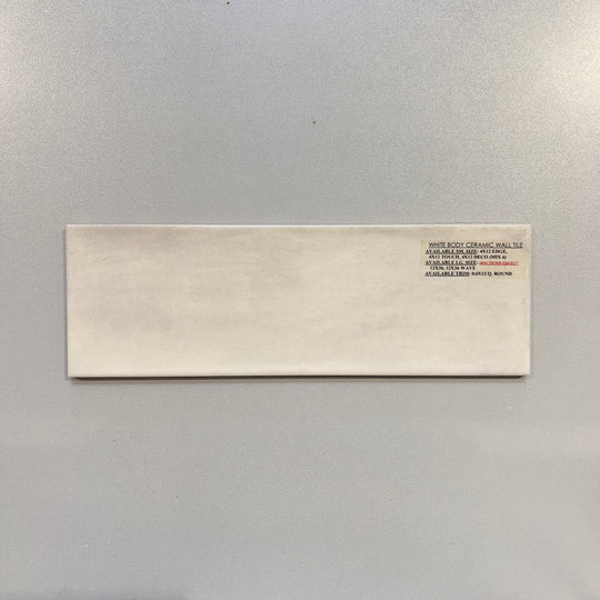 White (4x12) handmade look ceramic subway tile - otitpeatou