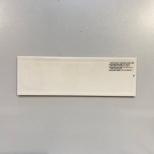 White (4x12) handmade look ceramic subway tile - otitwhiedg