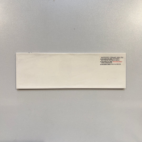 White (4x12) handmade look ceramic subway tile - otitwhitou