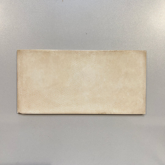 White (6x12) handmade deco look porcelain subway tile - diribia