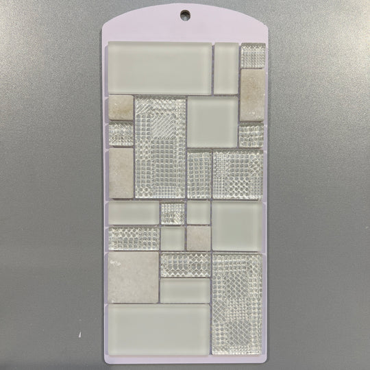 White deco glass versailles mosaic - ccas023