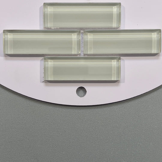 White glass linear mosaic - cbr066