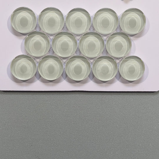 White glass penny round mosaic - cpn066