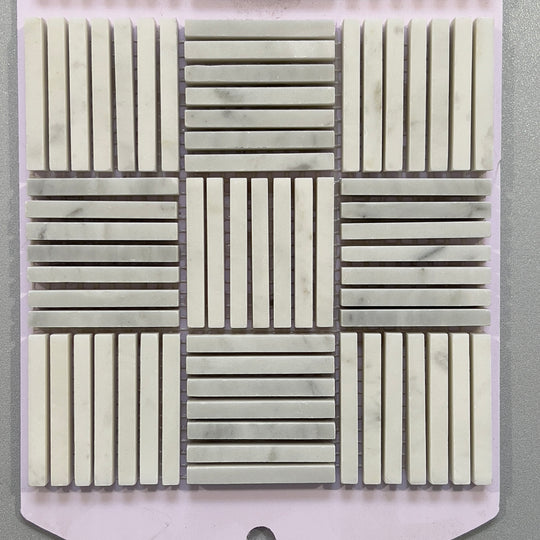 White marble abstract mosaic - cdcl01