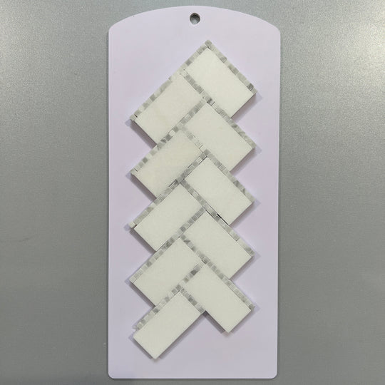 White marble herringbone mosaic - cdch01