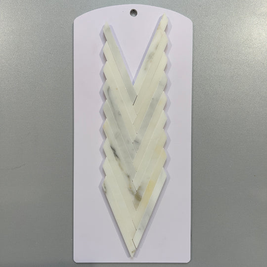 White marble herringbone mosaic - ctsccv06