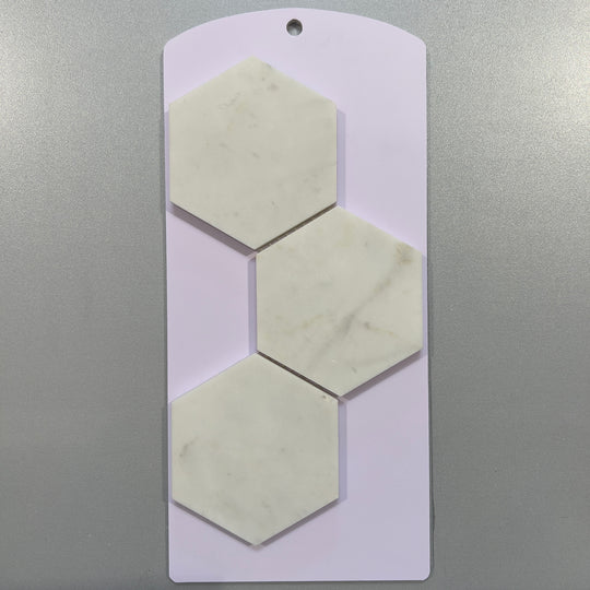 White marble hexagon mosaic - ckbg11h