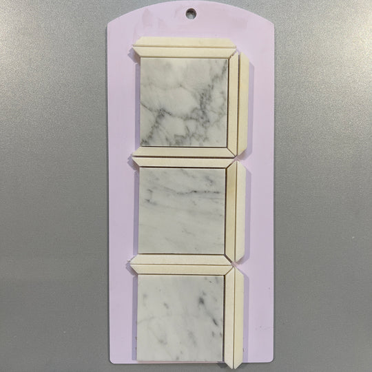 White marble square mosaic - cdcs01