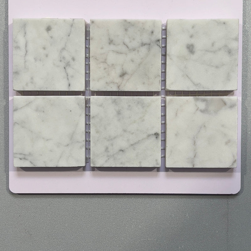 White marble square mosaic/pool tile - ckbs04h
