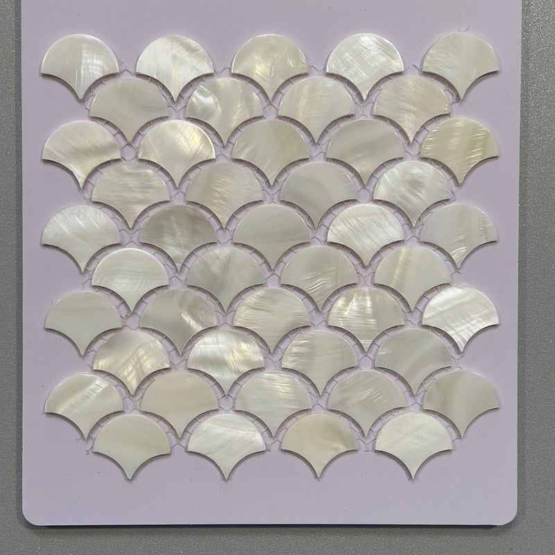 White shell fan mosaic - csma016