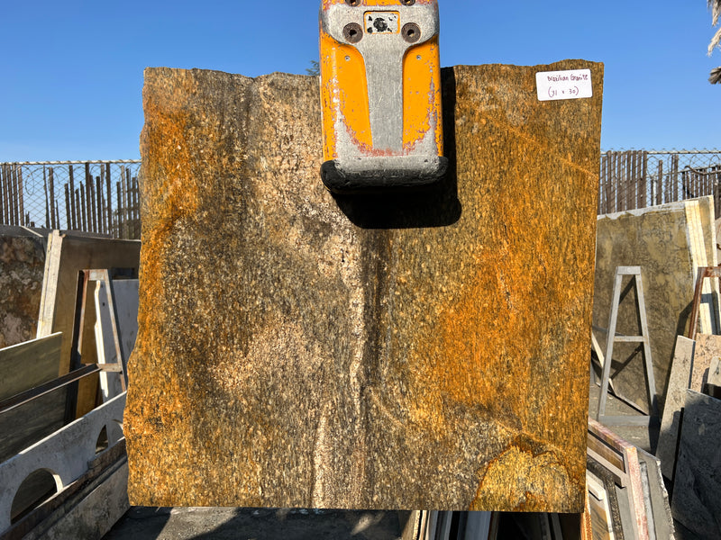 Yellow Brazilian Granite (31x30) Remnant Slab