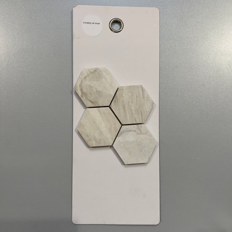 beige stone hexagon tile - yhexeurhon