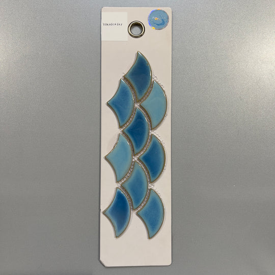 blue fan pool tile mosaic - ydrascasky