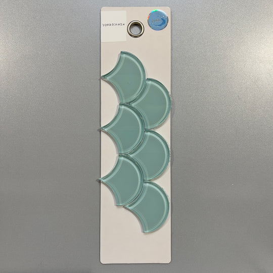 blue glass fan pool tile mosaic - ydrescamin