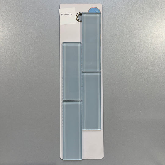 blue glass rectangle pool tile mosaic - ycaslucblu