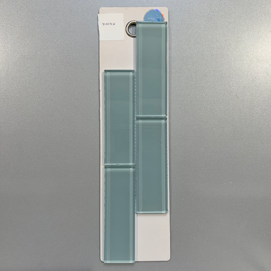 blue glass rectangle pool tile mosaic - ycastea