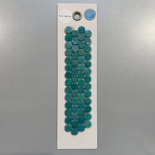 blue penny round pool tile mosaic - ylagminpen