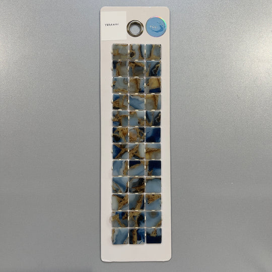 blue square pool tile mosaic - yvanmau
