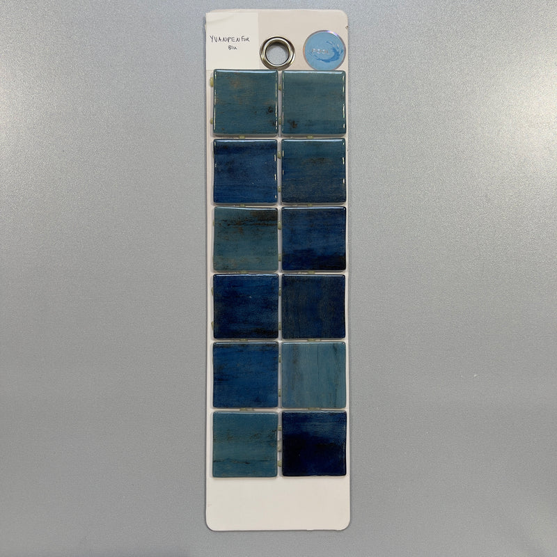 blue square pool tile mosaic - yvanpenforblu