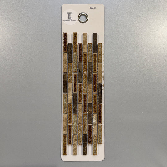 brown decorative stone linear mosaic - ypri2