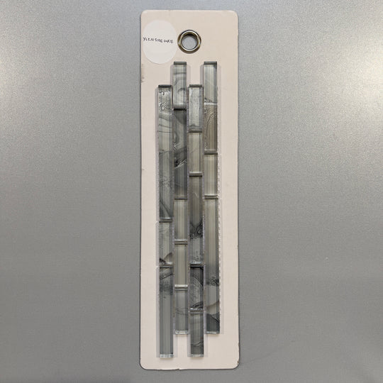 grey glass linear mosaic - ylinshegre