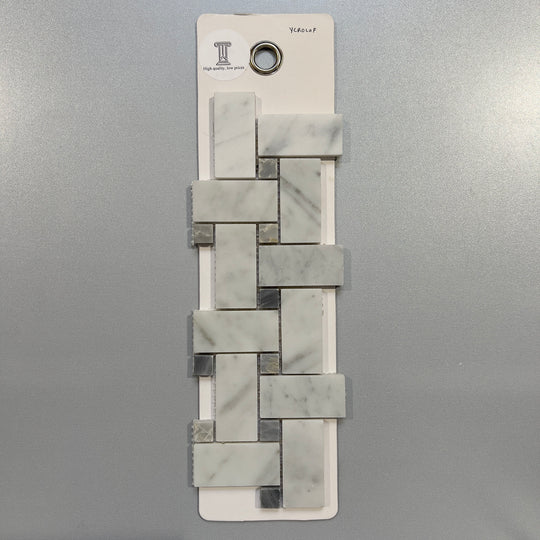 grey marble basketweave mosaic - ycrolof