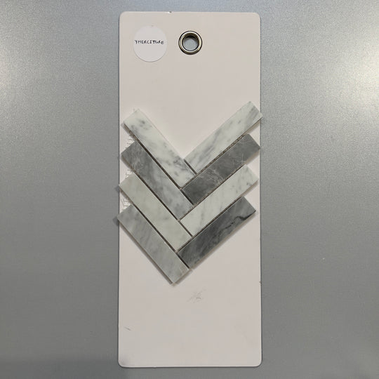 grey marble herringbone tile - yhercitgre