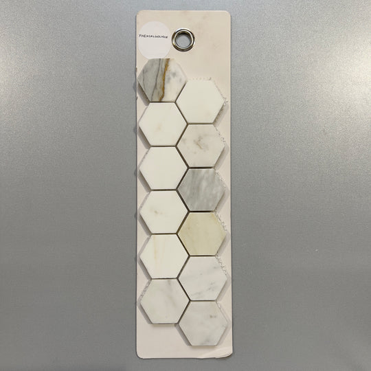 white marble hexagon mosaic - yhexcalgolhon