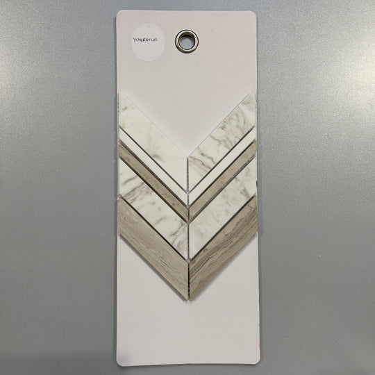 mixed beige chevron mosaic - ycheravlos