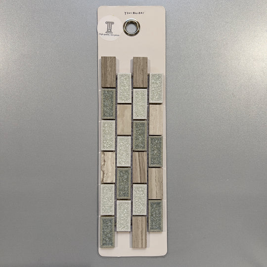 mixed beige decorative stone and marble linear mosaic - yswiblubri