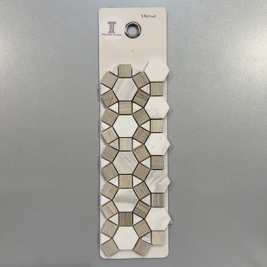 mixed beige marble abstract mosaic - yaetlof