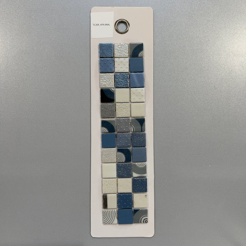 mixed blue decorative square mosaic - ychrathmal
