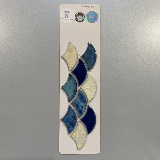 mixed blue fan pool tile mosaic - ydrascablu