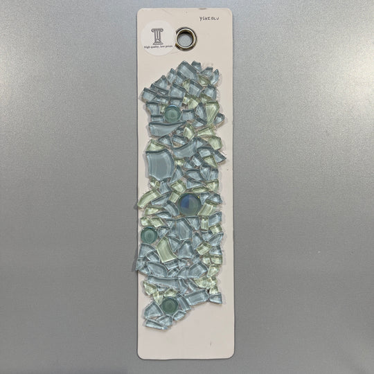 mixed blue glass abstract mosaic - yshiblu