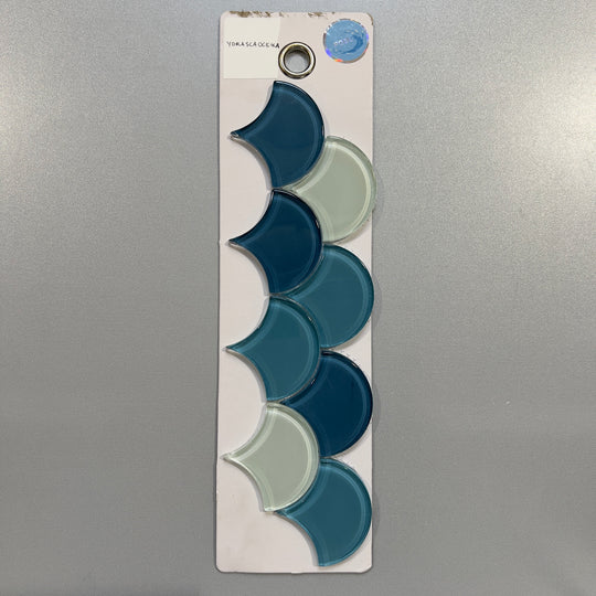 mixed blue glass fan pool tile mosaic - ydrascaocegla