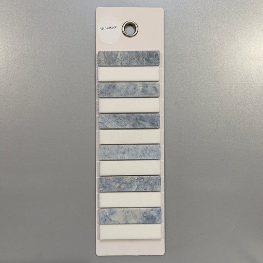 mixed blue marble linear mosaic - yslocryoce