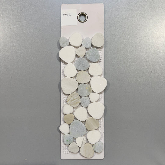 mixed blue marble pebble mosaic - yaphsky
