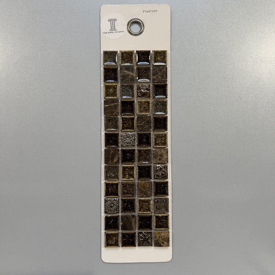 mixed brown decorative stone square mosaic - yswiemp