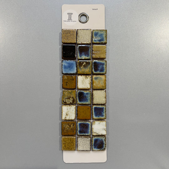 mixed brown square mosaic - yman