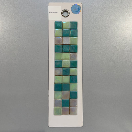 mixed green square pool tile mosaic - ylagsprsqu