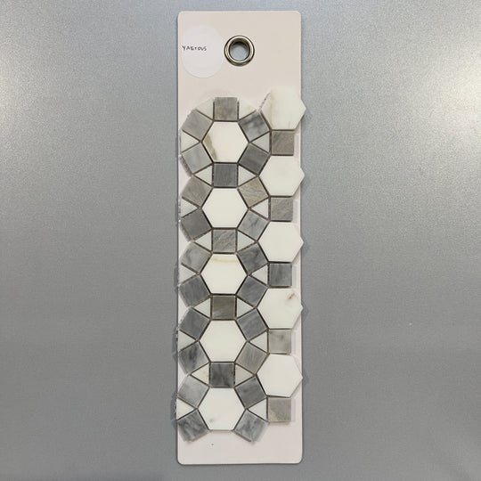 mixed grey marble abstract mosaic - yaetdus