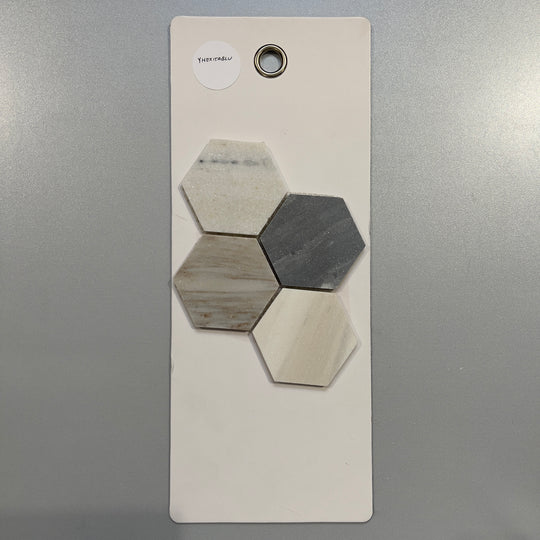 mixed grey marble hexagon mosaic - yhexitablu