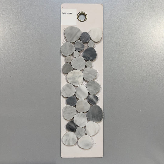 mixed grey marble pebble mosaic - yaphmixgre