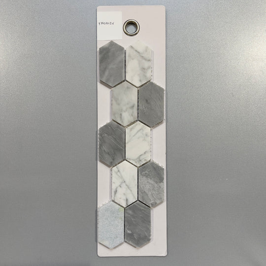mixed grey marble picket mosaic - ymonliv